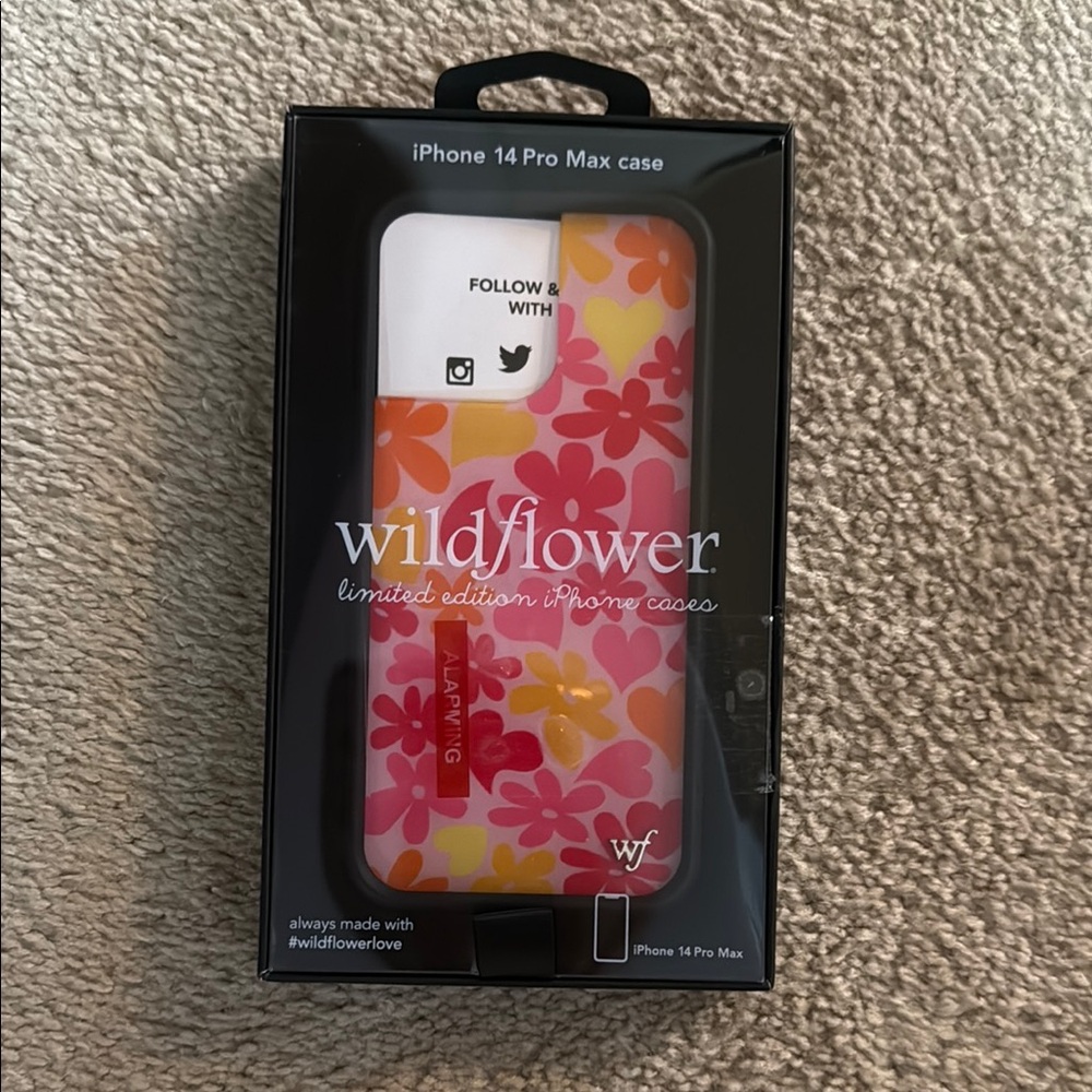 Wildflowers Pink and Orange iPhone Case with Floral Design